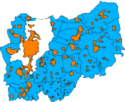 Übersichtskarte des Landkreises Darmstadt-Dieburg