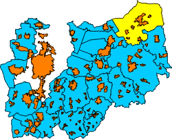 Übersicht der Kommunen im Landkreis Darmstadt-Dieburg