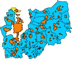 Übersicht der Kommunen im Landkreis Darmstadt-Dieburg