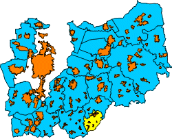Übersicht der Kommunen im Landkreis Darmstadt-Dieburg