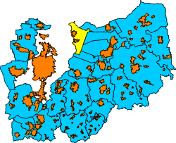 Übersicht der Kommunen im Landkreis Darmstadt-Dieburg