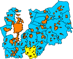 Übersicht der Kommunen im Landkreis Darmstadt-Dieburg