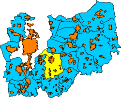 Übersicht der Kommunen im Landkreis Darmstadt-Dieburg