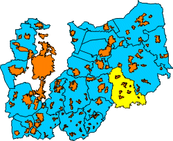 Übersicht der Kommunen im Landkreis Darmstadt-Dieburg