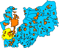 Übersicht der Kommunen im Landkreis Darmstadt-Dieburg