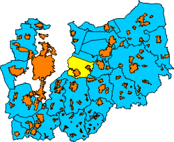 Übersicht der Kommunen im Landkreis Darmstadt-Dieburg