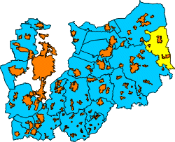 Übersicht der Kommunen im Landkreis Darmstadt-Dieburg