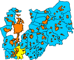 Übersicht der Kommunen im Landkreis Darmstadt-Dieburg