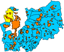 Übersicht der Kommunen im Landkreis Darmstadt-Dieburg