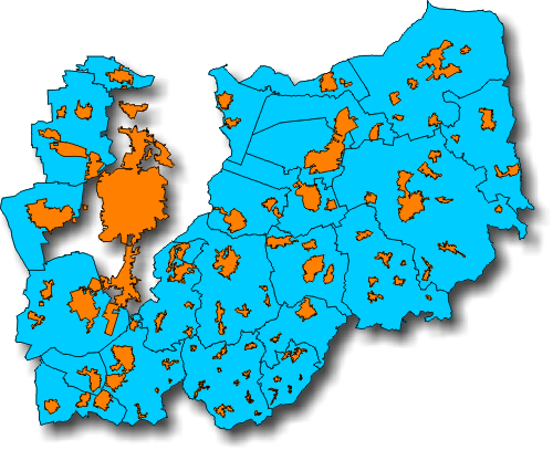 Übersichtskarte des Landkreises Darmstadt-Dieburg
