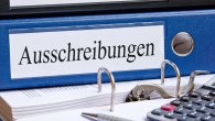 Aktenordner mit Beschriftung Ausschreibung