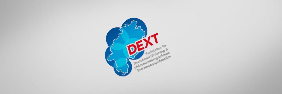 Logo der DEXT-Fachstellen in Hessen - Fachstellen für Demokratieförderung und phänomenübergreifende Extremismusprävention 
