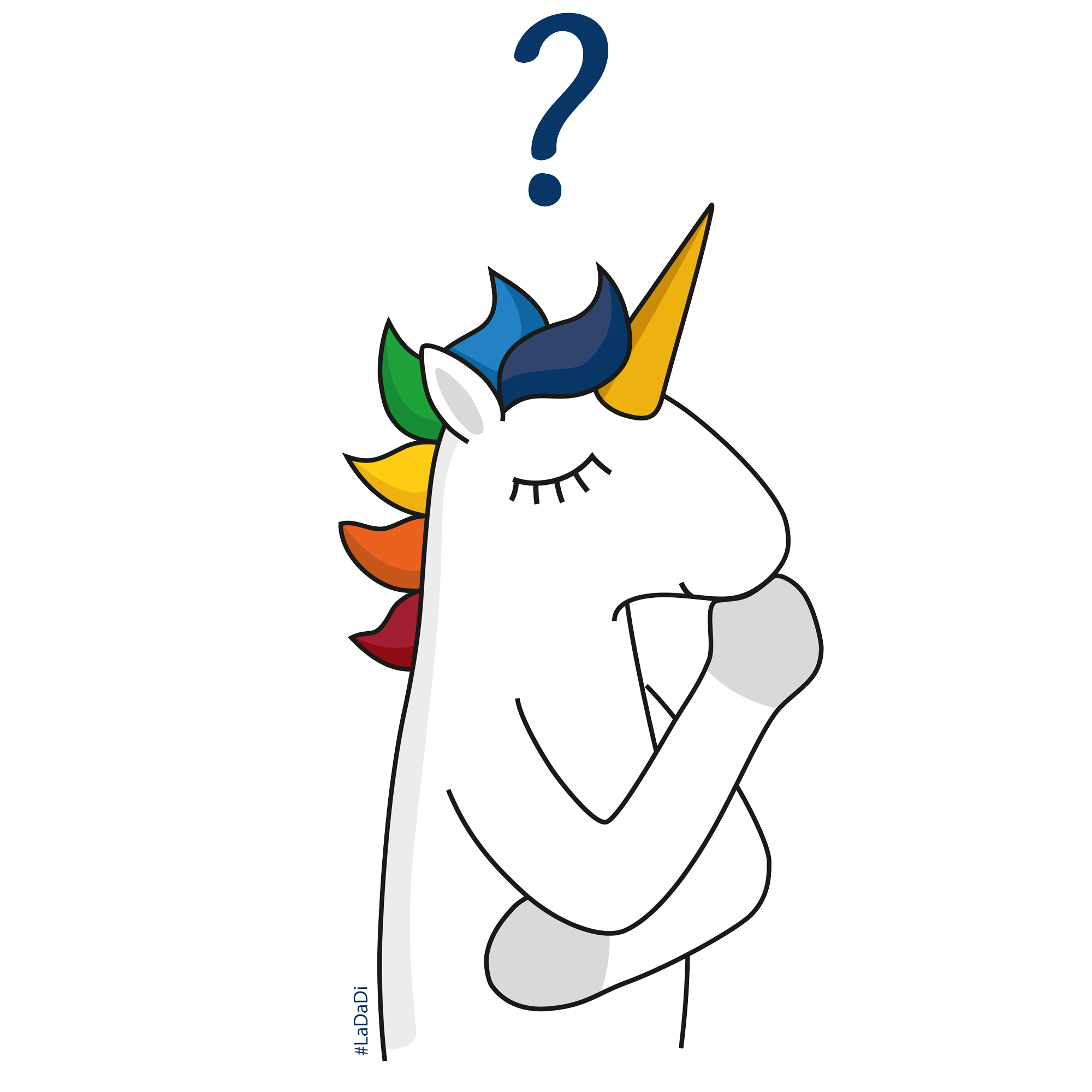 Grübelndes LaDaDi-Einhorn