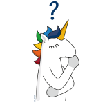 Grübelndes LaDaDi-Einhorn