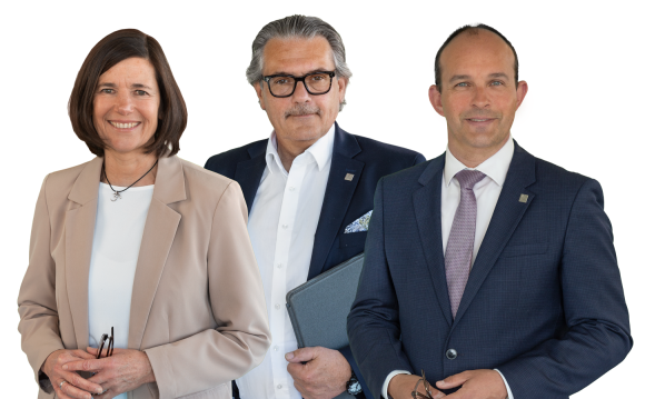 Frau Sprössler, Herr Schellhaas und Herr Köhler