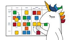 LaDaDi-Einhorn bei der Projektarbeit