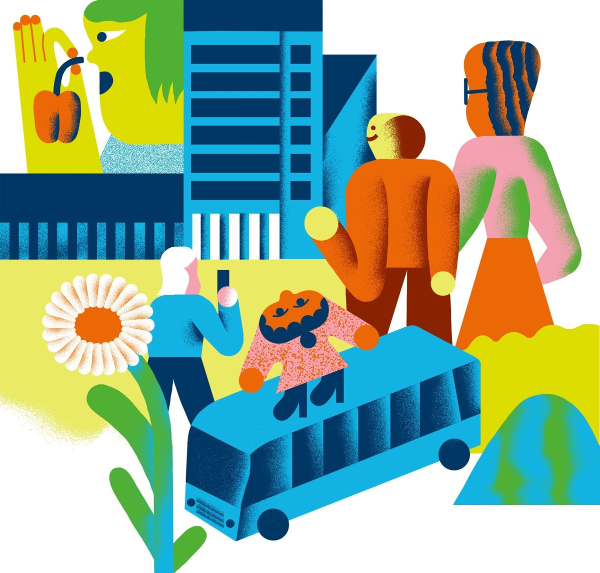 Illustration für den Themenschwerpunkt Demokratie bauen!