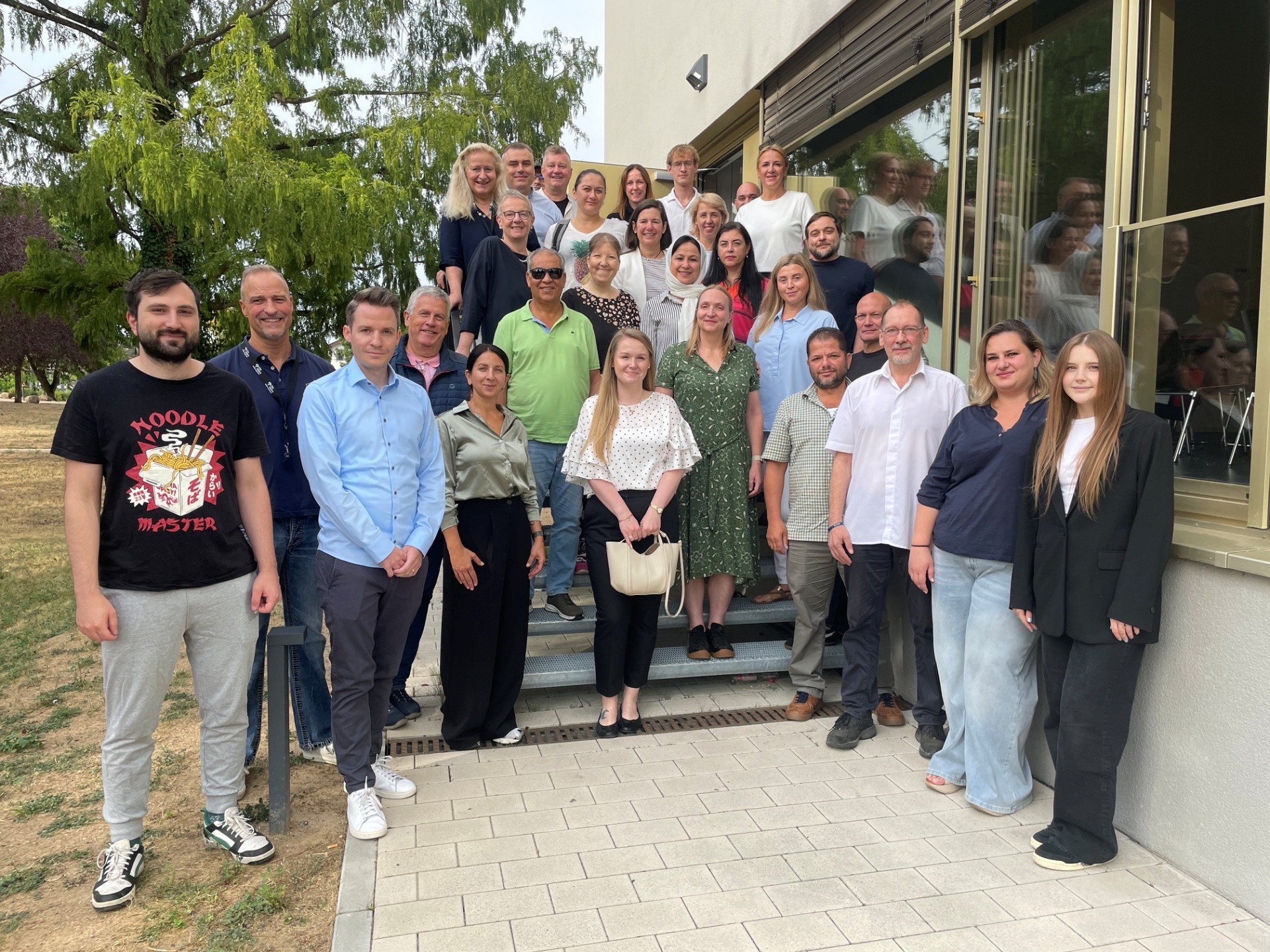 Unternehmertag Seeheim-Jugenheim 2026 Sozialdezernentin Christel Sprößler und Bürgermeisterin Birgit Kannegießer beim Unternehmertag mit Teilnehmern und Vertretern von Unternehmen und der KfB.