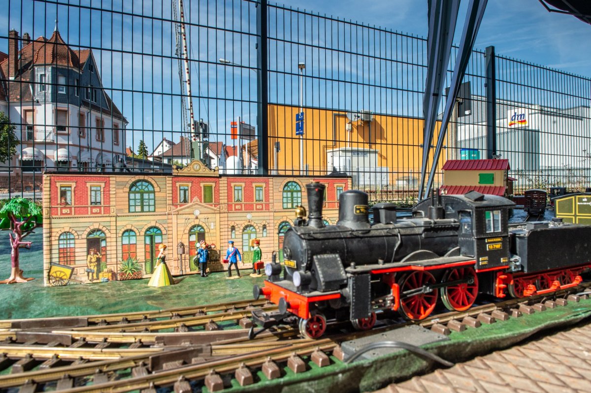 Modelleisenbahn des Museumstellwerks in Reinheim